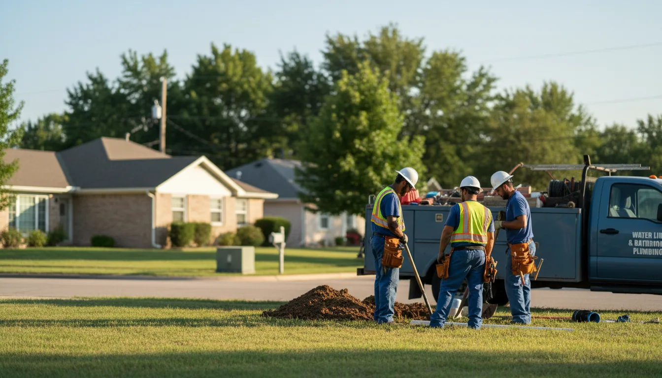 Residential water line and bathroom plumbing service in Lillian, AL